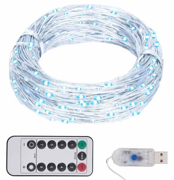 Světelný LED řetěz se 150 LED diodami studený bílý 15 m 330050