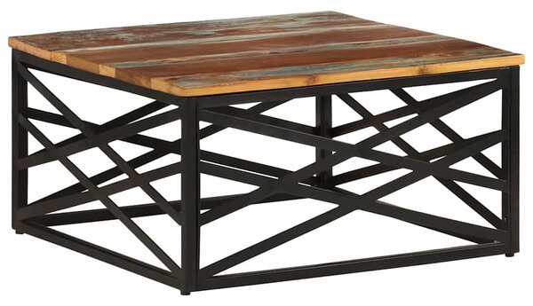 Konferenční stolek 68 x 68 x 35 cm masivní recyklované dřevo 330075