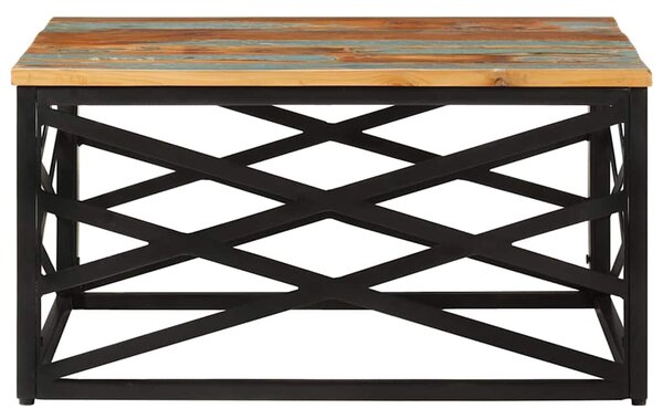 Konferenční stolek 68 x 68 x 35 cm masivní recyklované dřevo 330075