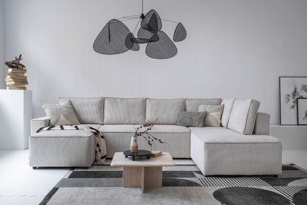 SEDACÍ SOUPRAVA, textil, béžová MID.YOU - Sedací soupravy, Online Only