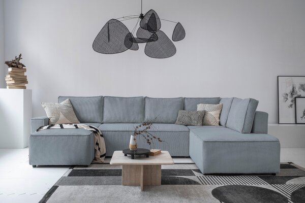 SEDACÍ SOUPRAVA, textil, světle šedá MID.YOU - Sedací soupravy, Online Only