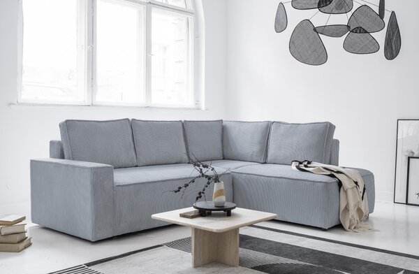 ROHOVÁ SEDAČKA, textil, světle šedá MID.YOU - Sedací soupravy, Online Only
