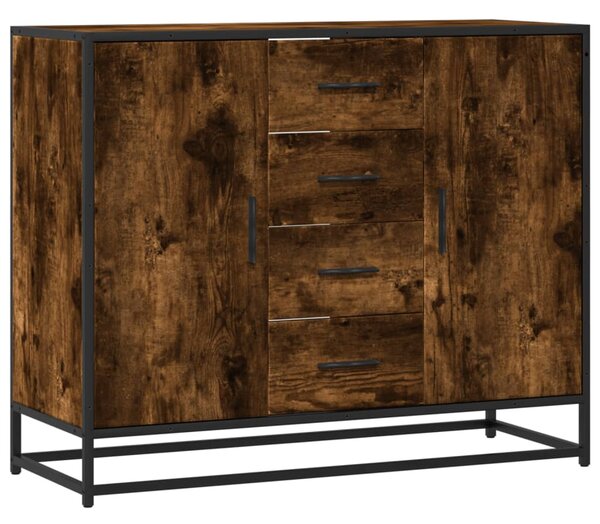 Příborník kouřový dub 92 x 35 x 76 cm kompozitní dřevo 3300827