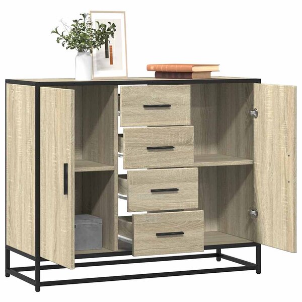 Příborník dub sonoma 92 x 35 x 76 cm kompozitní dřevo 3300826