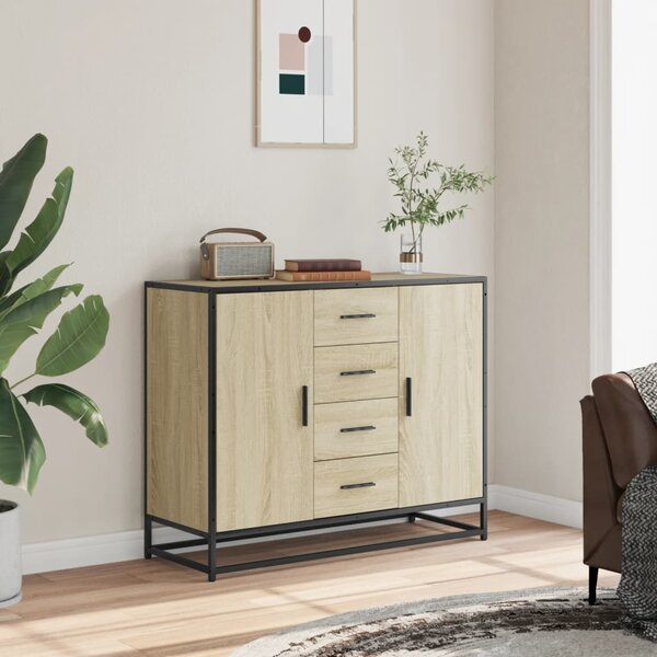 Příborník dub sonoma 92 x 35 x 76 cm kompozitní dřevo 3300826