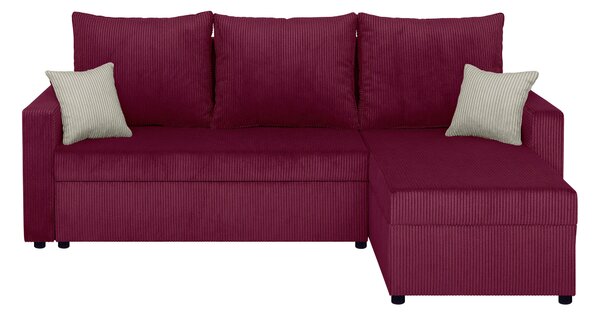ROHOVÁ SEDAČKA, textil, kompozitní dřevo, červená P & B - Sedací soupravy, Online Only