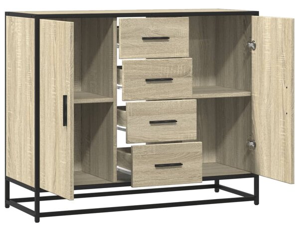 Příborník dub sonoma 92 x 35 x 76 cm kompozitní dřevo 3300826