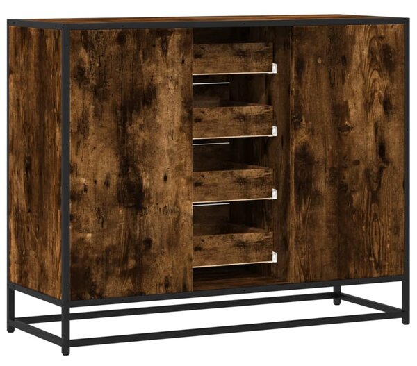 Příborník kouřový dub 92 x 35 x 76 cm kompozitní dřevo 3300827