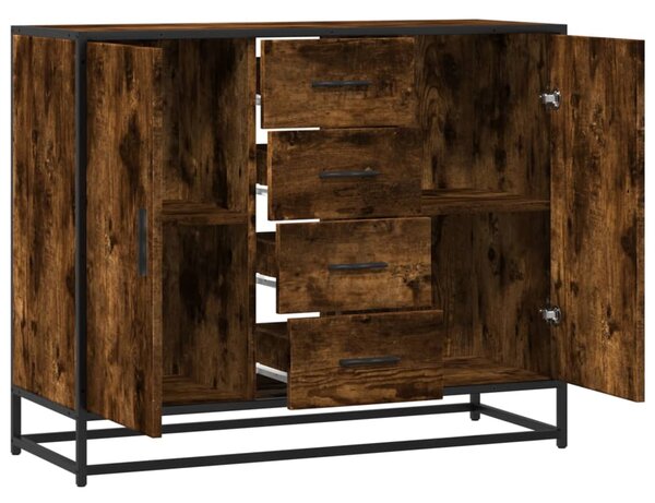 Příborník kouřový dub 92 x 35 x 76 cm kompozitní dřevo 3300827