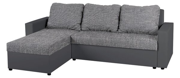 ROHOVÁ SEDAČKA, textil, kompozitní dřevo, šedá P & B - Sedací soupravy, Online Only