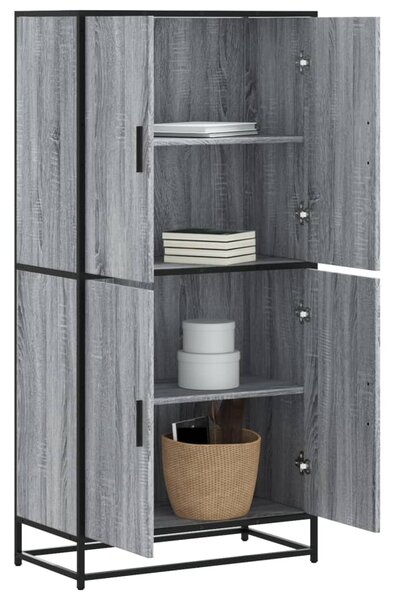 Skříň highboard šedá sonoma 68 x 35 x 139 cm kompozitní dřevo 3300833