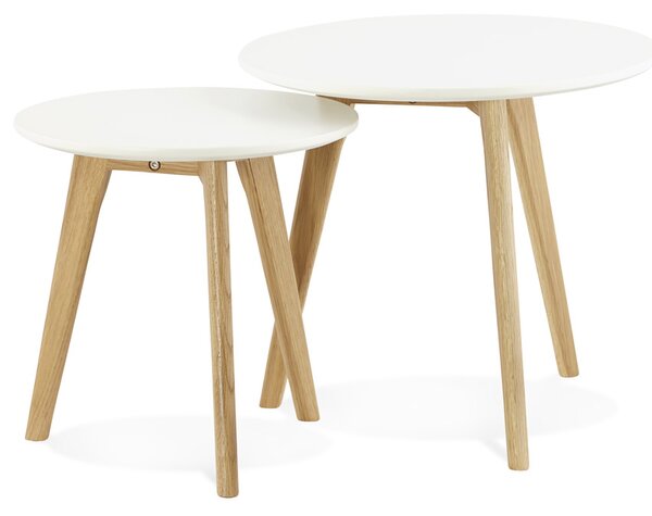 Kokoon Design Konferenční stolek Espino Barva: bílá/přírodní