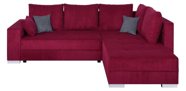 ROHOVÁ SEDAČKA, textil, kompozitní dřevo, červená P & B - Sedací soupravy, Online Only