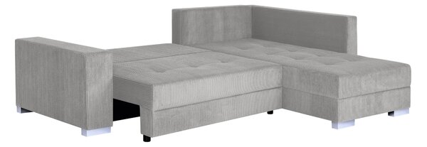 ROHOVÁ SEDAČKA, textil, kompozitní dřevo, šedohnědá P & B - Sedací soupravy, Online Only
