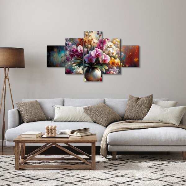 Obraz - Váza květin II. (125x70 cm)