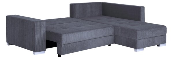 ROHOVÁ SEDAČKA, textil, kompozitní dřevo, tmavě šedá P & B - Sedací soupravy, Online Only