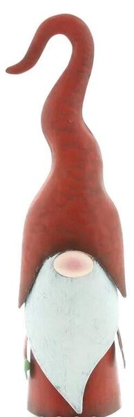 Kovová dekorační figurka Trpaslík červený VÝPRODEJ