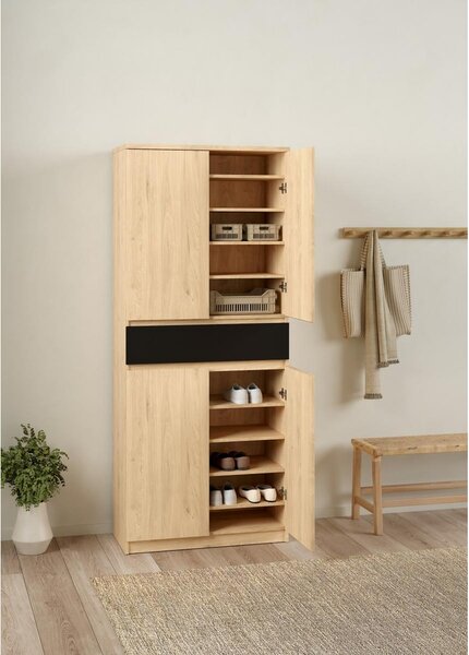 Botník Simplicity II vysoký, hikora jackson / černý mat