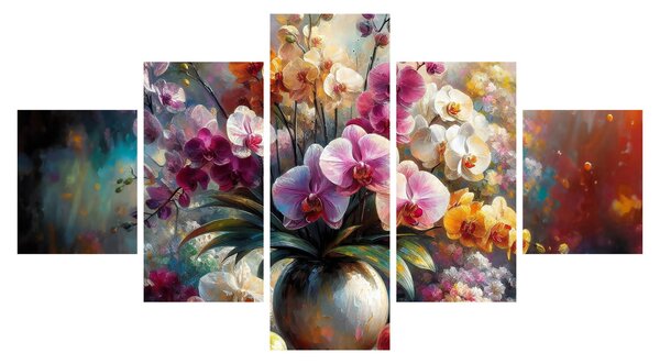Obraz - Váza květin II. (125x70 cm)