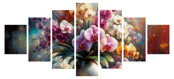 Obraz - Váza květin II. (210x100 cm)