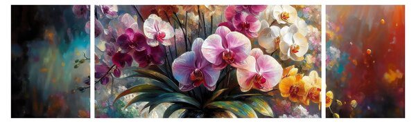 Obraz - Váza květin II. (170x50 cm)
