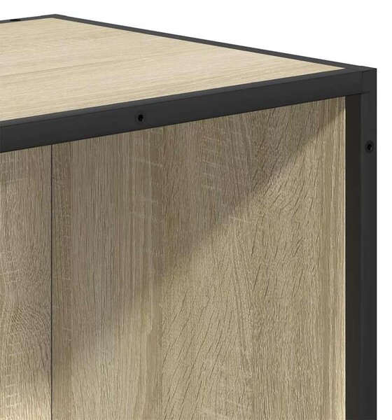 Knihovna dub sonoma 97,5 x 33 x 107,5 cm kompozitní dřevo a kov 3300861