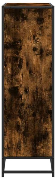Knihovna kouřový dub 97,5x33x107,5 cm kompozitní dřevo a kov 3300862