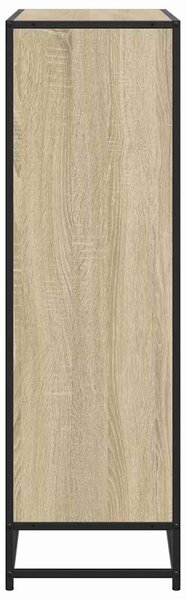 Knihovna dub sonoma 97,5 x 33 x 107,5 cm kompozitní dřevo a kov 3300861