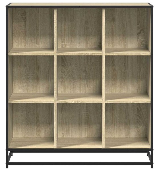 Knihovna dub sonoma 97,5 x 33 x 107,5 cm kompozitní dřevo a kov 3300861
