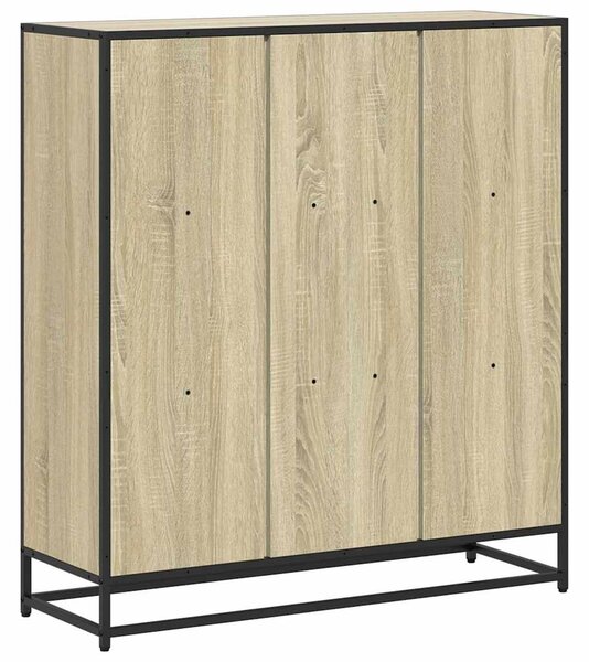 Knihovna dub sonoma 97,5 x 33 x 107,5 cm kompozitní dřevo a kov 3300861
