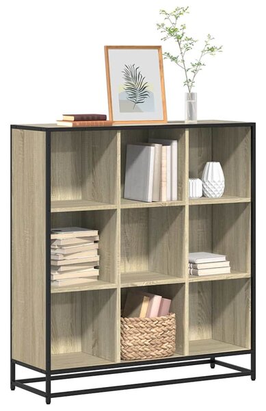 Knihovna dub sonoma 97,5 x 33 x 107,5 cm kompozitní dřevo a kov 3300861