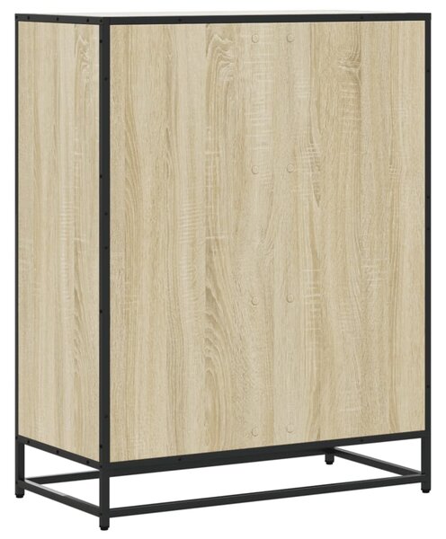 Botník dub sonoma 75 x 38 x 97,5 cm kompozitní dřevo a kov 3300871