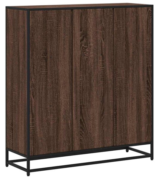 Knihovna hnědý dub 97,5 x 33 x 107,5 cm kompozitní dřevo a kov 3300864