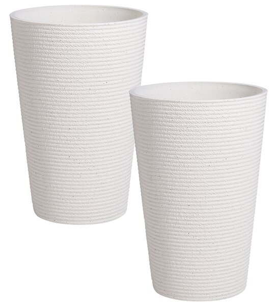 Sada 2 květináčů MEUM 35 cm Bílá