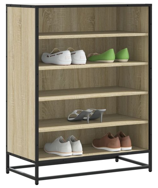 Botník dub sonoma 75 x 38 x 97,5 cm kompozitní dřevo a kov 3300871