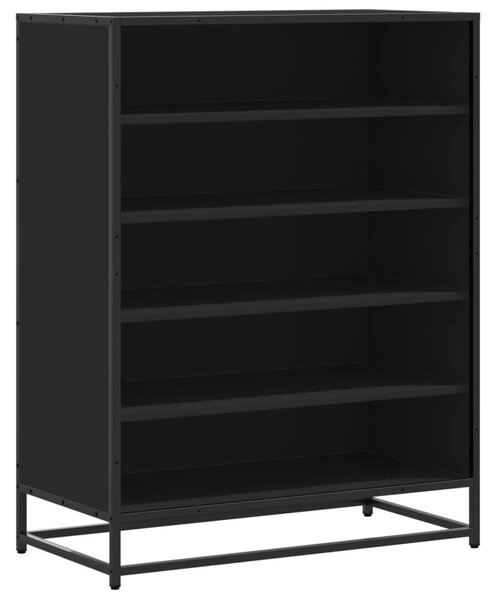 Botník černý 75 x 38 x 97,5 cm kompozitní dřevo a kov 3300870