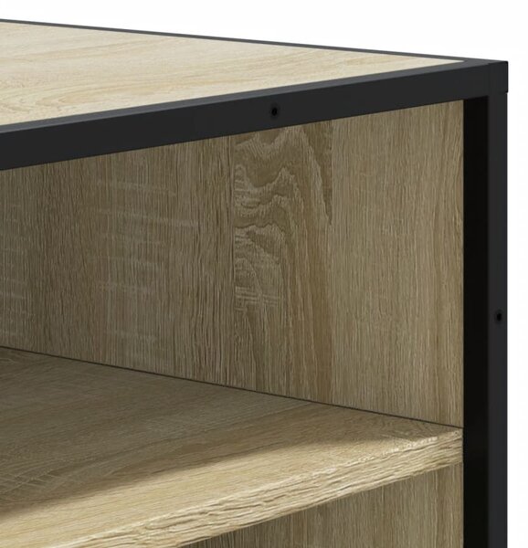 Botník dub sonoma 75 x 38 x 97,5 cm kompozitní dřevo a kov 3300871