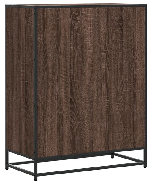 Botník hnědý dub 75 x 38 x 97,5 cm kompozitní dřevo a kov 3300879