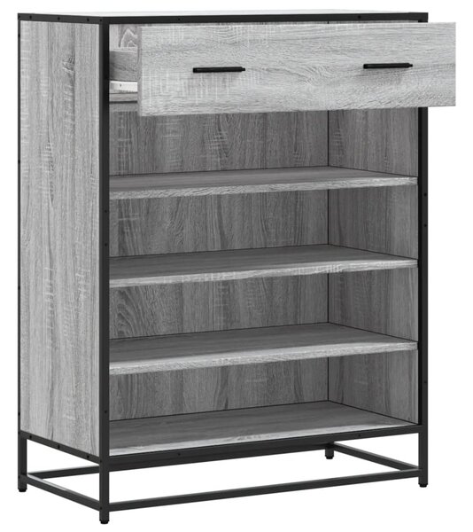 Botník šedý sonoma 75 x 38 x 97,5 cm kompozitní dřevo a kov 3300878