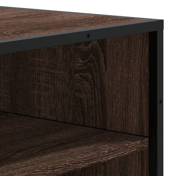 Botník hnědý dub 75 x 38 x 97,5 cm kompozitní dřevo a kov 3300874