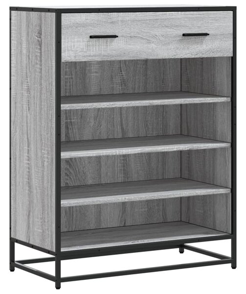 Botník šedý sonoma 75 x 38 x 97,5 cm kompozitní dřevo a kov 3300878
