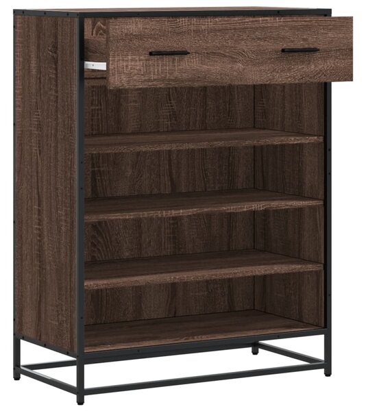Botník hnědý dub 75 x 38 x 97,5 cm kompozitní dřevo a kov 3300879