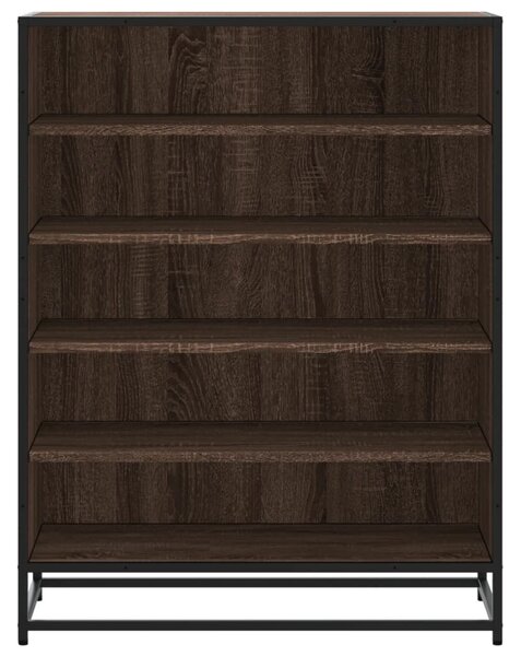 Botník hnědý dub 75 x 38 x 97,5 cm kompozitní dřevo a kov 3300874