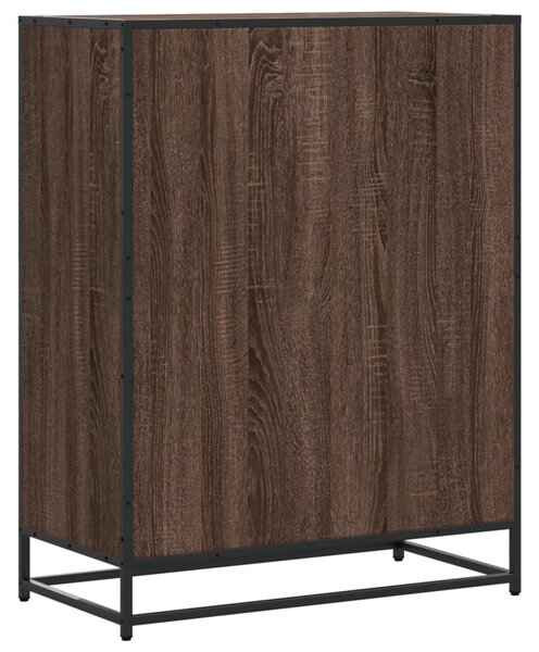 Botník hnědý dub 75 x 38 x 97,5 cm kompozitní dřevo a kov 3300874