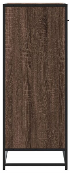 Botník hnědý dub 75 x 38 x 97,5 cm kompozitní dřevo a kov 3300879