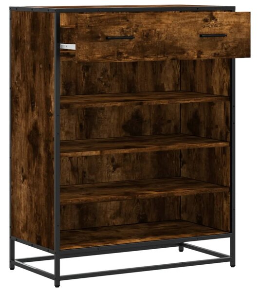 Botník kouřový dub 75 x 38 x 97,5 cm kompozitní dřevo a kov 3300877