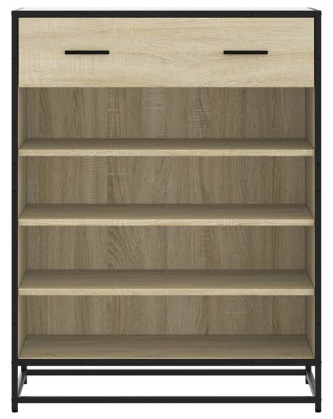 Botník dub sonoma 75 x 38 x 97,5 cm kompozitní dřevo a kov 3300876