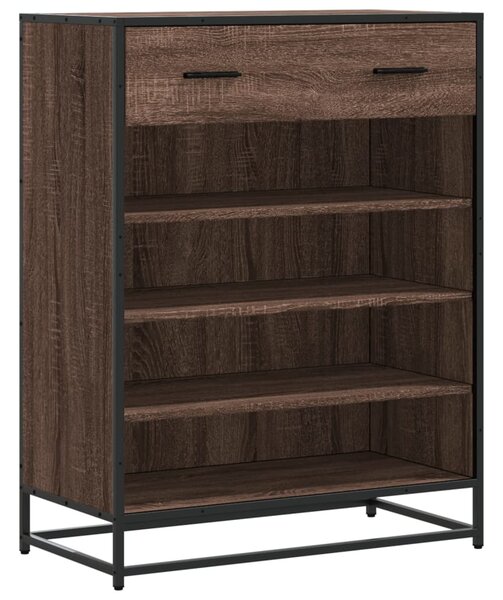 Botník hnědý dub 75 x 38 x 97,5 cm kompozitní dřevo a kov 3300879