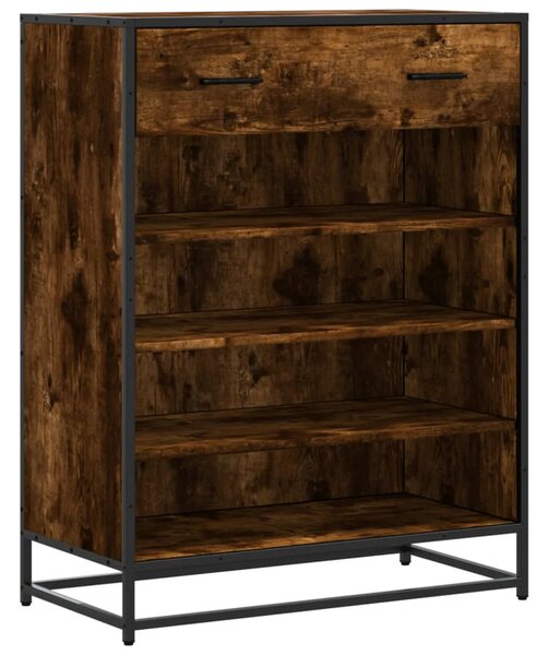 Botník kouřový dub 75 x 38 x 97,5 cm kompozitní dřevo a kov 3300877