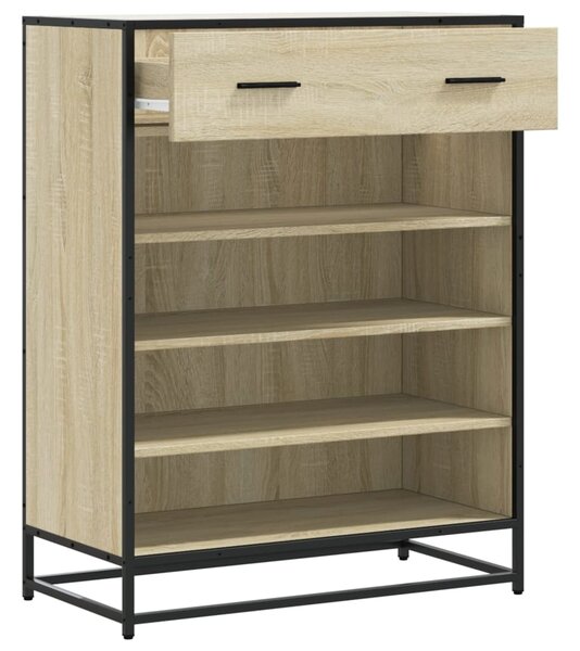 Botník dub sonoma 75 x 38 x 97,5 cm kompozitní dřevo a kov 3300876